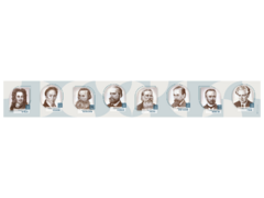 Стенд-лента "Выдающиеся ученые-историки" - fgospostavki.ru - Минусинск