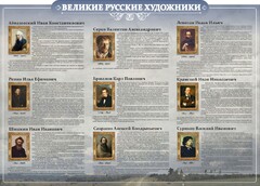 Стенд "Великие русские художники" - fgospostavki.ru - Минусинск
