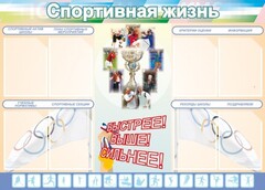 Стенд "Спортивная жизнь" Вариант 2 - fgospostavki.ru - Минусинск
