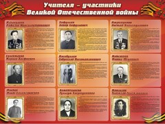 Стенд "Учителя-участники Великой Отечественной войны" - fgospostavki.ru - Минусинск