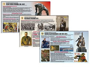 Комплект таблиц по истории "История России XX - XXI вв." раздаточные (цветные, ламинированные, А4, 12 штук) - fgospostavki.ru - Минусинск