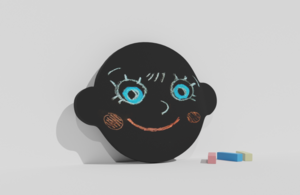Фигурная грифельная меловая доска на тему эмоций - fgospostavki.ru - Минусинск