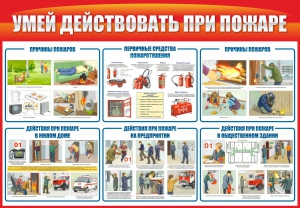 Стенд "Умей действовать при пожаре" - fgospostavki.ru - Минусинск