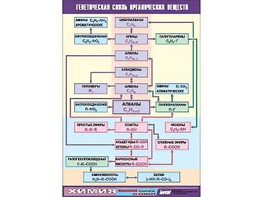 Таблица демонстрационная "Генетическая связь органических веществ" (винил 100x140) - fgospostavki.ru - Минусинск