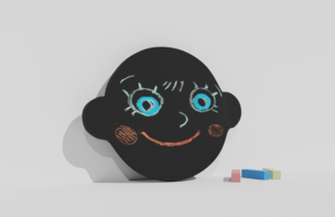 Фигурная грифельная меловая доска на тему эмоций - fgospostavki.ru - Минусинск