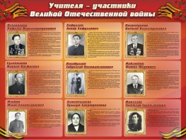 Стенд "Учителя-участники Великой Отечественной войны" - fgospostavki.ru - Минусинск
