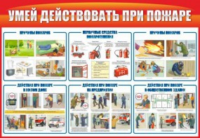 Стенд "Умей действовать при пожаре" - fgospostavki.ru - Минусинск